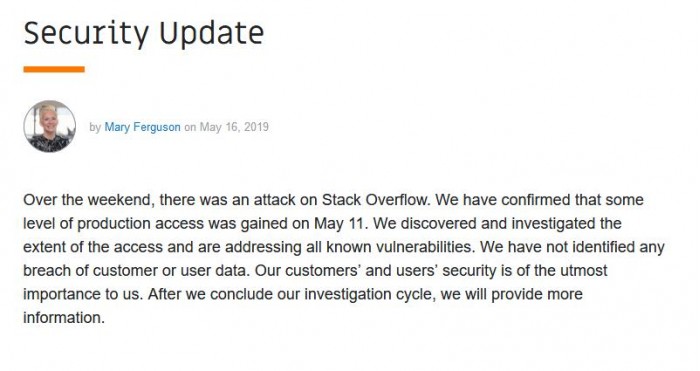 Stack Overflow 遭遇黑客攻擊 目前沒有證據(jù)表明數(shù)據(jù)被竊