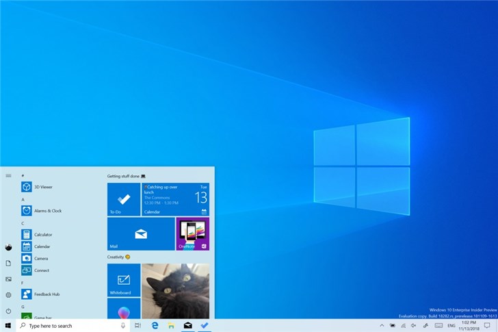 微軟Windows 10 20H1快速預覽版18912開始推送