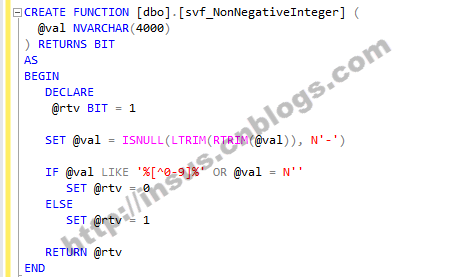 MYSQL自定義函數(shù)判斷是否正整數(shù)的實例代碼