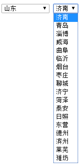 jQuery ajax+PHP實現的級聯下拉列表框功能示例