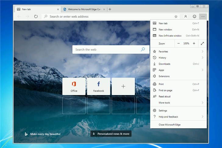微軟Chromium版Edge瀏覽器已登陸Win7/Win8