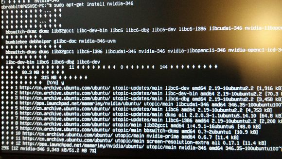 在筆記本電腦的Ubuntu系統上Nvidia顯卡驅動