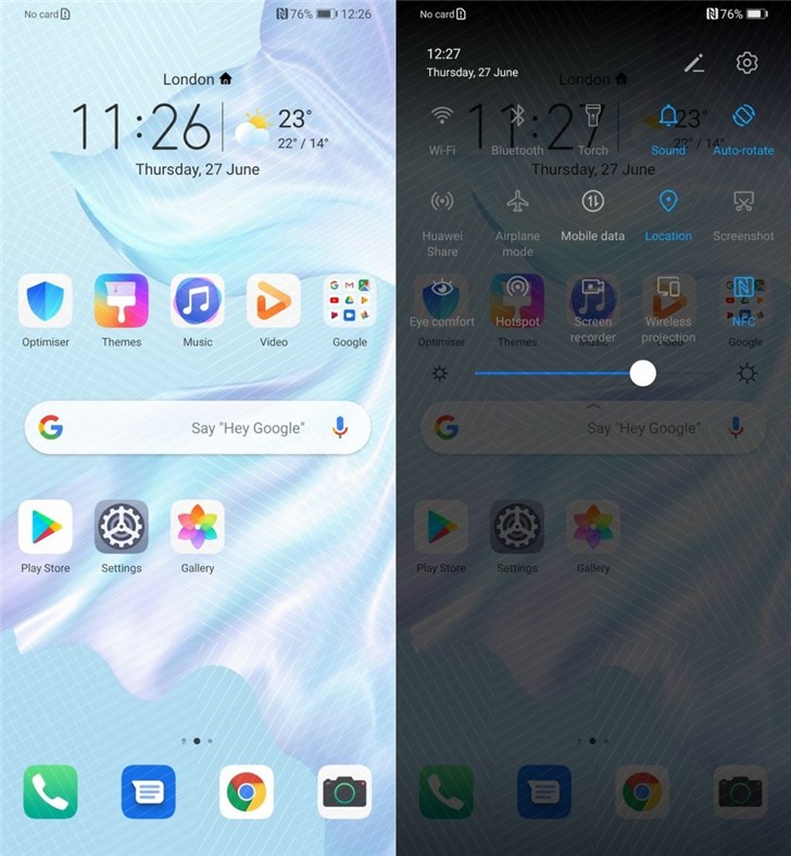 外媒曝光更多華為EMUI 10截圖：與EMUI 9.1相差不大