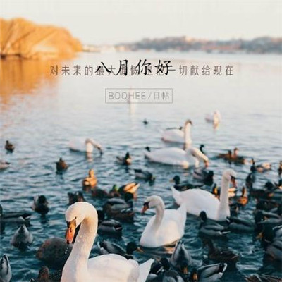 2019八月你好朋友圈勵(lì)志圖片 最新八月加油的微信圖片無(wú)水印
