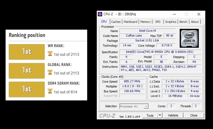 微星宣布內存超頻新紀錄5902MHz，在 Z390I 小板上達成