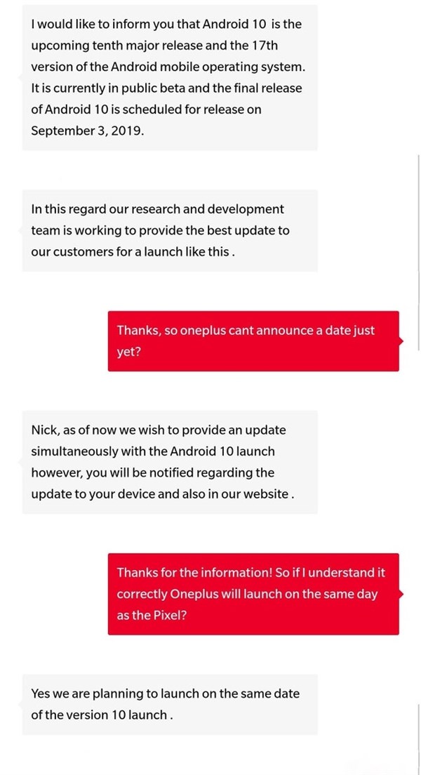 外媒：一加有望9月3日推出基于Android 10正式版的氧OS