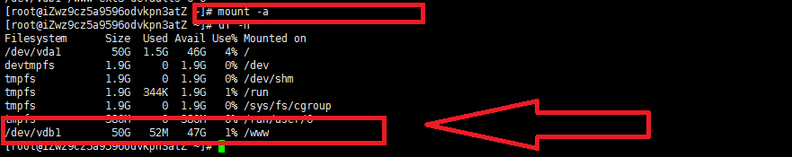 阿里云服務(wù)器linux系統(tǒng)掛載數(shù)據(jù)盤圖文教程