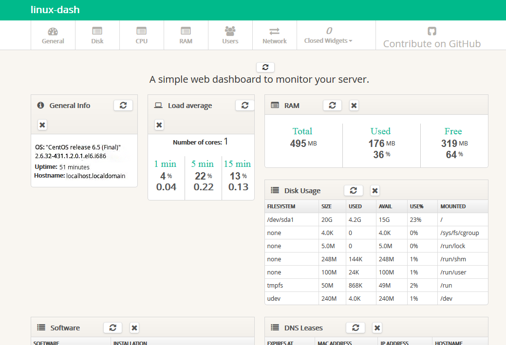 在CentOS/RHEL中安裝基于Web的監控系統 linux-dash