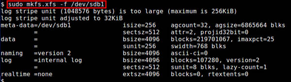 Linux系統如何創建和掛載XFS文件系統
