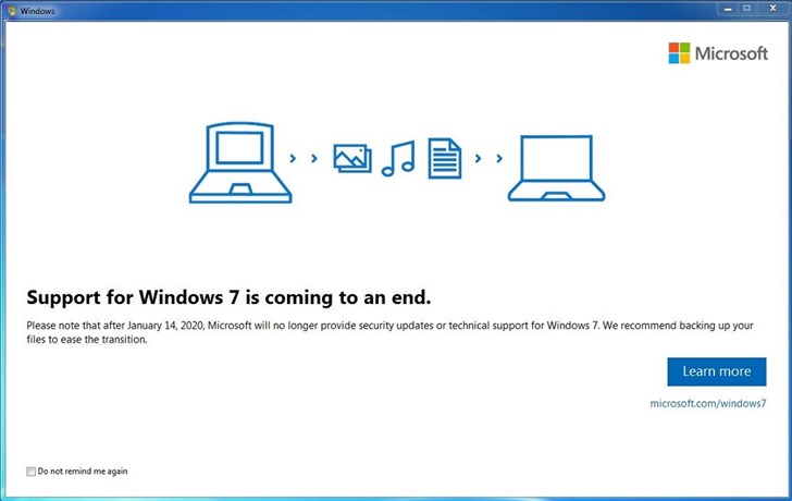 敦促升級：微軟向更多Windows 7用戶推送升級彈窗提醒