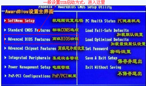 BIOS設(shè)置USB啟動方法使用教程