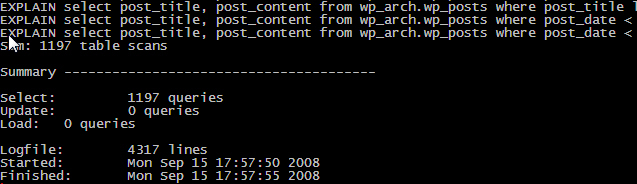 五款常用mysql slow log分析工具的比較分析