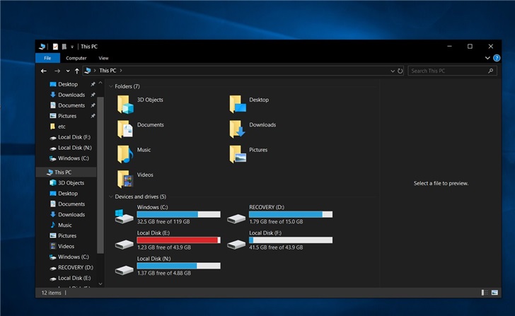 Windows 10更新Bug禁用了文件資源管理器搜索框右鍵單擊