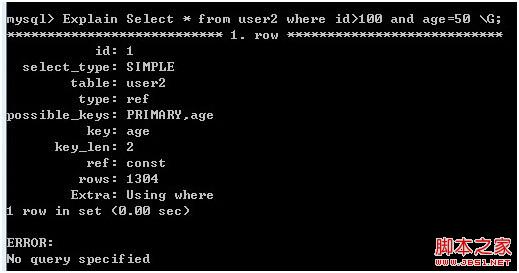 MySQL索引使用全程分析