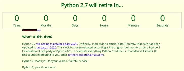 Python 2.7 正式終止支持：Python 3時代來了！