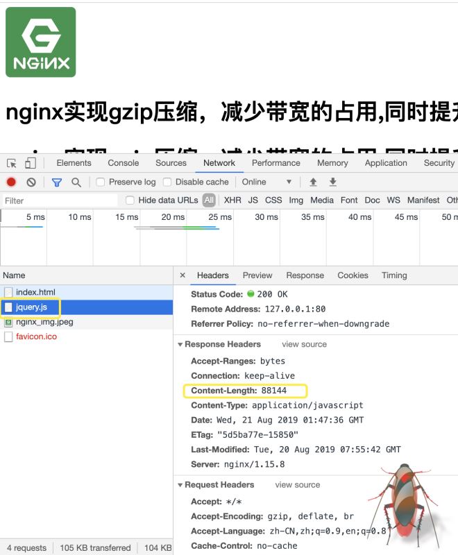 nginx中gzip壓縮提升網站速度的實現方法