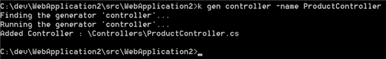 Mac中體驗ASP.NET 5 beta2的K gen代碼生成