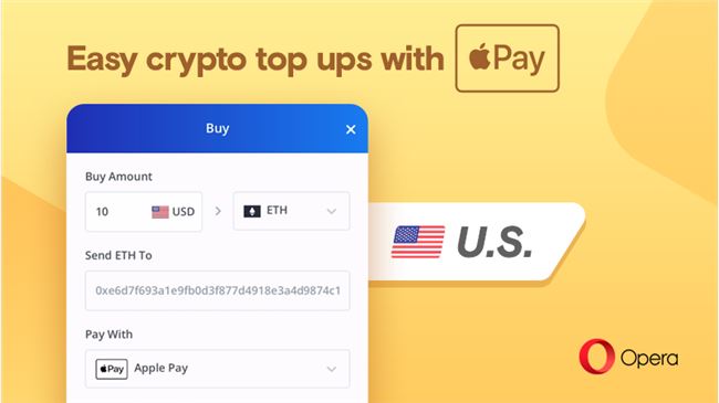 Opera 美國用戶現可使用 Apple Pay 通過瀏覽器購買比特幣
