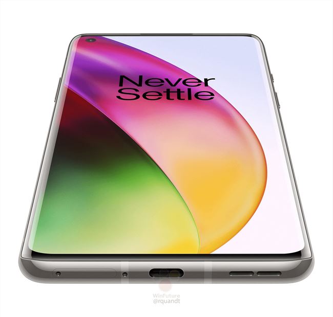 一加 8 外形曝光：90Hz 雙曲面挖孔屏，預計 4 月發布