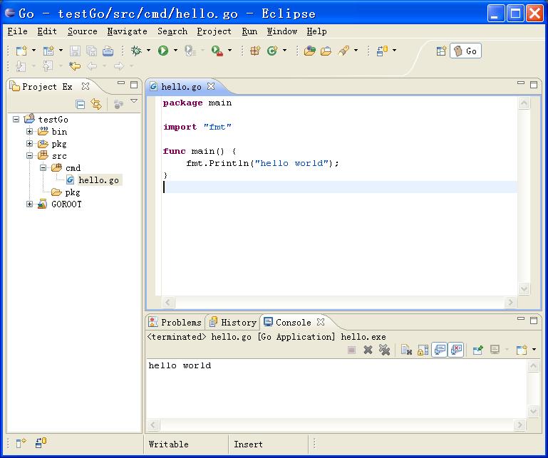 win7下配置GO語言環境 + eclipse配置GO開發