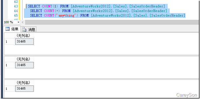 sql server中Select count(*)和Count(1)的區(qū)別和執(zhí)行方式