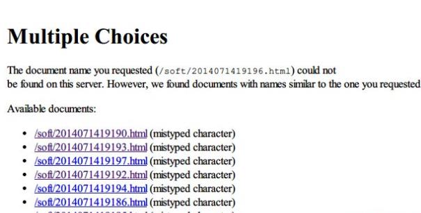 網站出現HTTP 300 Multiple Choices是什么意思？怎么處理？