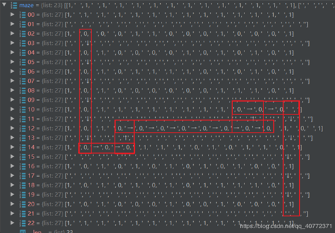 Python 實現遞歸法解決迷宮問題的示例代碼