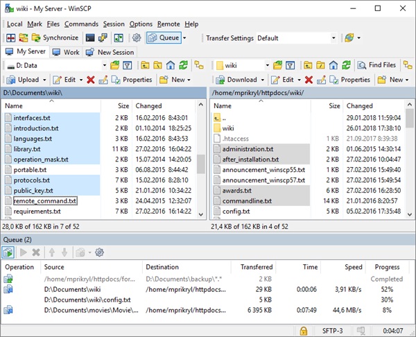 WinSCP 5.17.5 發布：Windows 圖形化 SFTP 客戶端