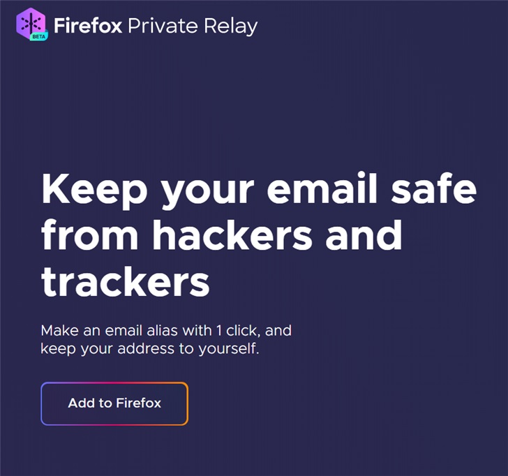 Firefox 推出 Private Relay 插件：可隱藏真實郵箱地址