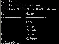 SQLite 入門教程一 基本控制臺（終端）命令
