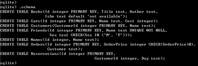 SQLite 入門教程一 基本控制臺（終端）命令