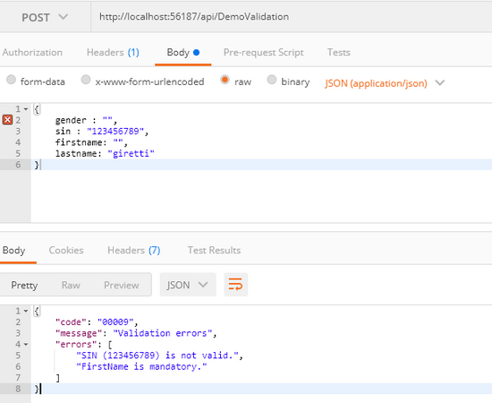 ASP.NET Core WebApi中使用FluentValidation驗證數據模型的方法