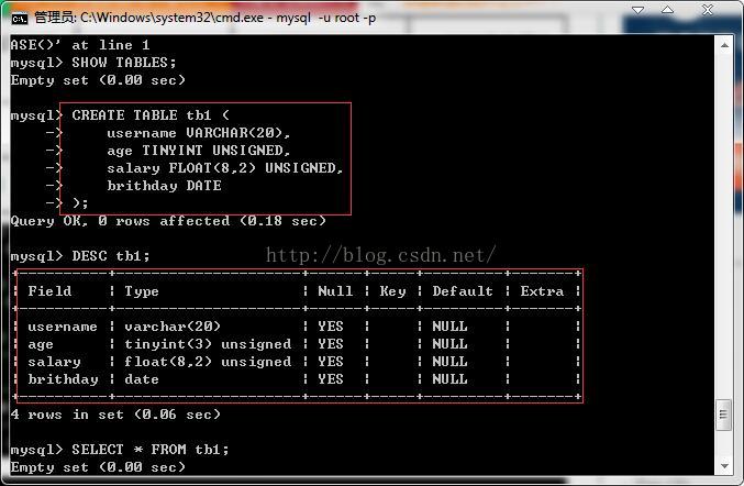 MySQL學習第六天 學習MySQL基本數據類型