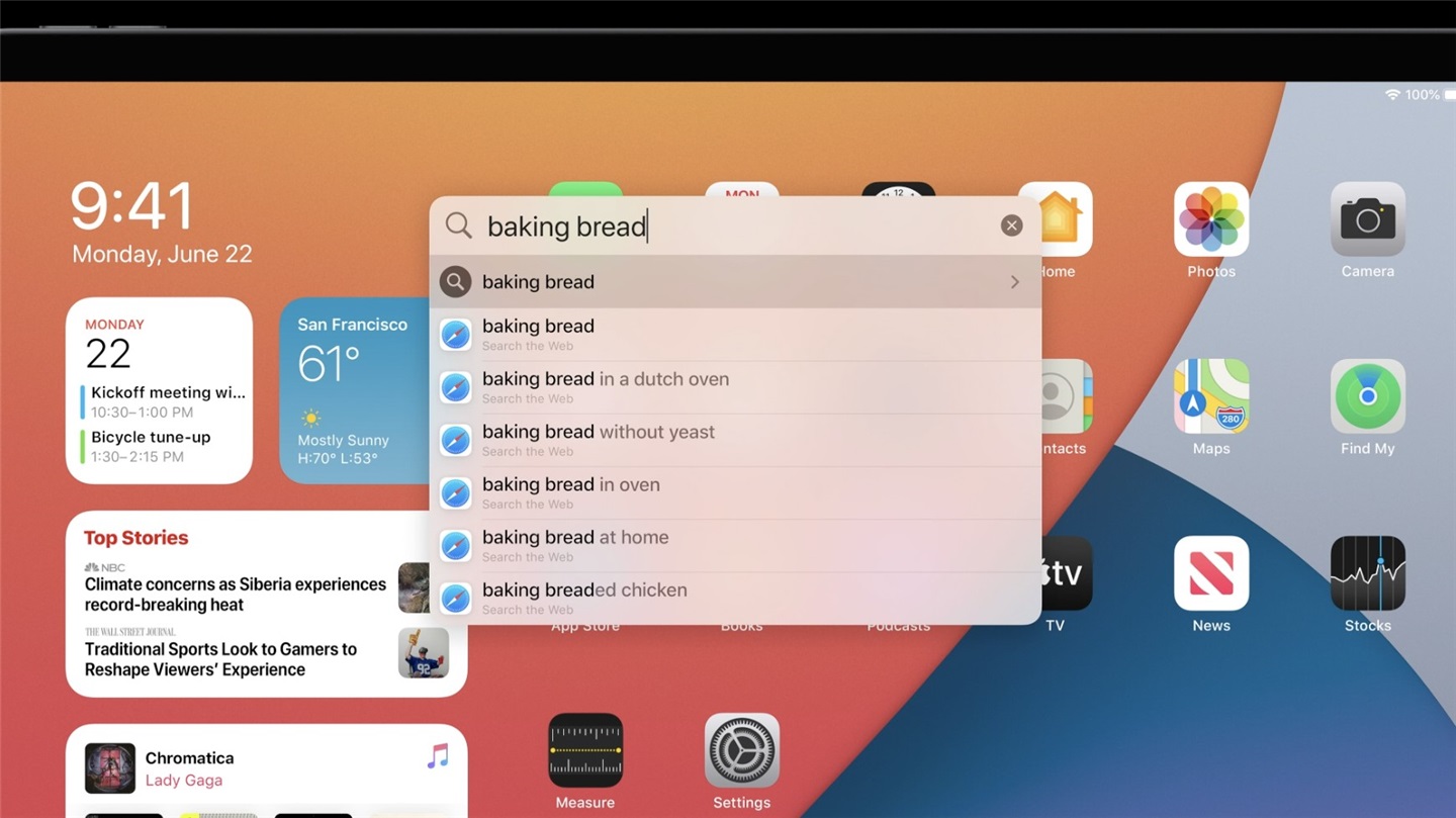蘋果 iPadOS 14 正式發(fā)布：重新設(shè)計應(yīng)用，全局搜索，手寫筆識別升級
