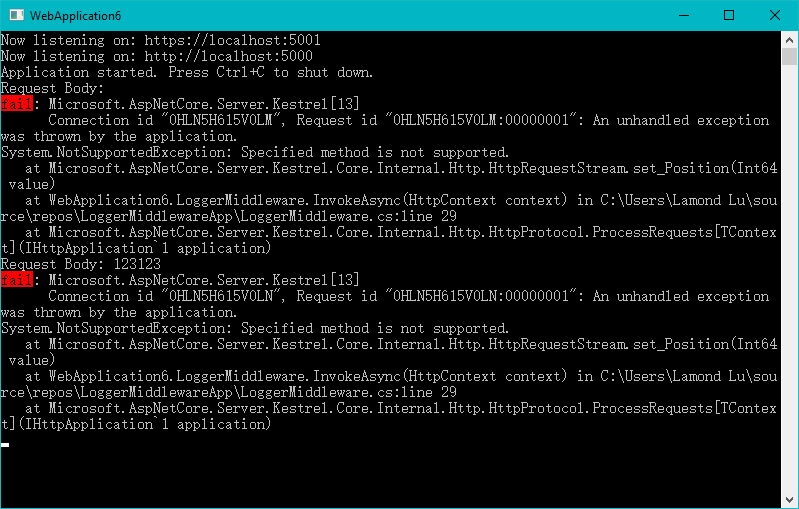 ASP.NET Core自定義中間件如何讀取Request.Body與Response.Body的內容詳解