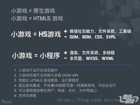 有關微信的小程序和小游戲的區別