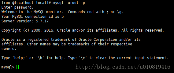 mysql 5.7.17 安裝配置方法圖文教程(CentOS7)