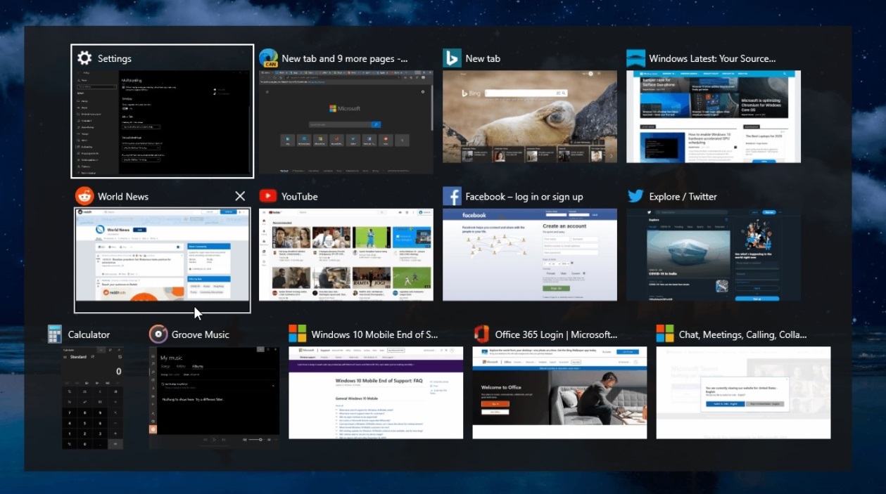 微軟 Win10 全新 Alt + Tab 體驗上手：快速切換訪問 Edge 瀏覽器窗口