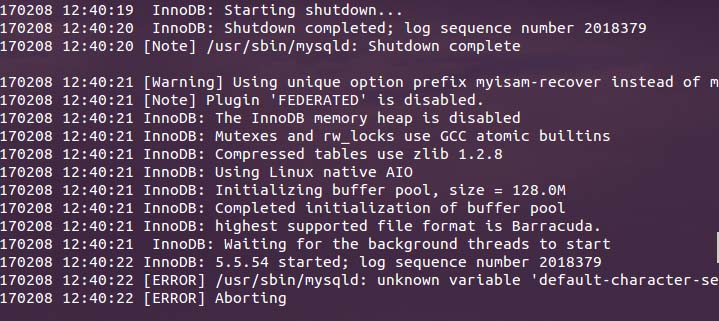 Ubuntu下MySQL中文亂碼的問題解決