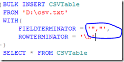 把CSV文件導入到SQL Server表中的方法