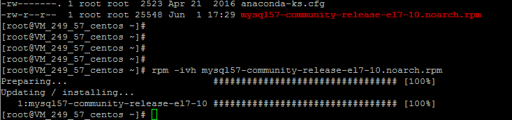 Linux下MySQL5.7.18 yum方式從卸載到安裝過程圖解