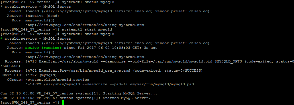 Linux下MySQL5.7.18 yum方式從卸載到安裝過程圖解