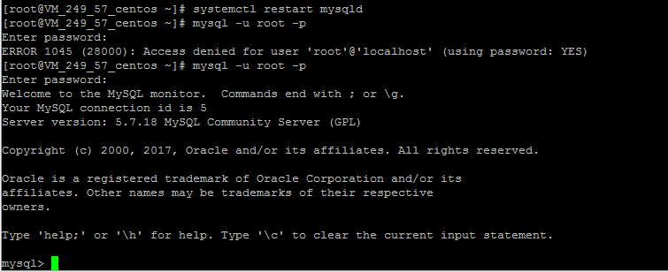 Linux下MySQL5.7.18 yum方式從卸載到安裝過程圖解