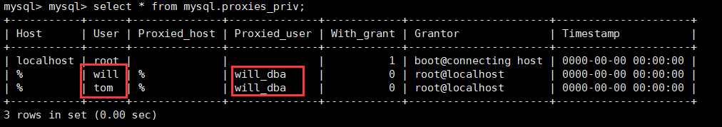 Mysql 5.7.18 利用MySQL proxies_priv實(shí)現(xiàn)類似用戶組管理