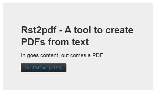 使用rst2pdf實現將sphinx生成PDF