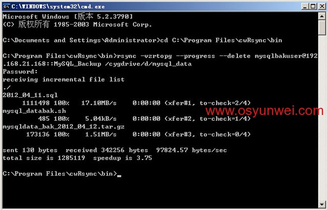 Ubuntu Server Rsync服務端與Windows cwRsync客戶端數據同步配置方法