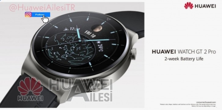 華為 Watch GT 2 Pro 智能手表圖片、功能曝光：邊框更窄，支持無(wú)線充電