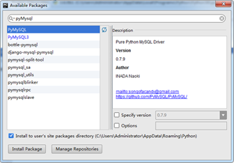Python 3.x 連接數據庫示例（pymysql 方式）