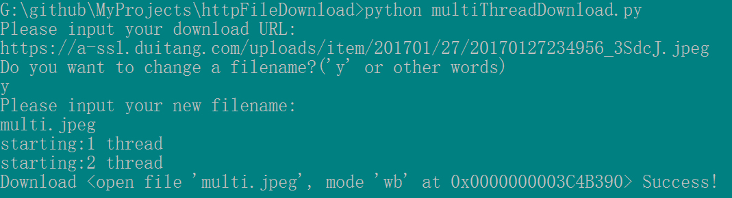 Python實現多線程HTTP下載器示例