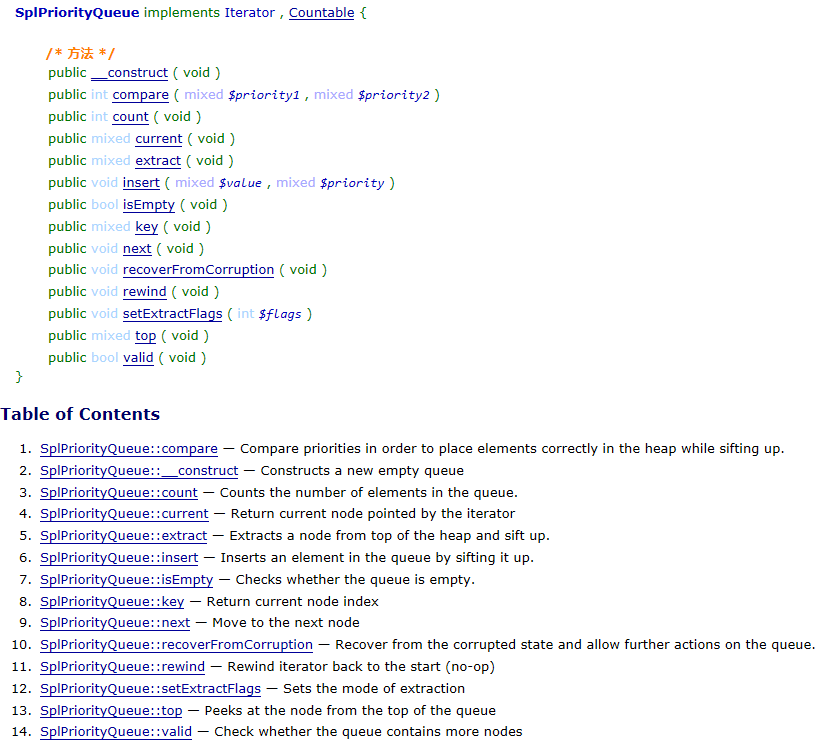 PHP 數據結構隊列(SplQueue)和優先隊列(SplPriorityQueue)簡單使用實例
